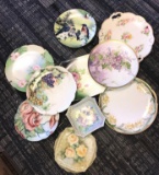 10- hand painted plates