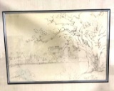 THOMAS HARTLEY CROMEK 1809 - 1873 framed signed Sketching 18 in x 14 in