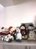 6- Christmas snowmen & Bears