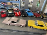 lot of nine diecast or plastic 118 scale cars