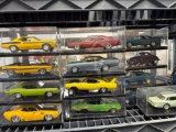 lot of 13 built models in showcases