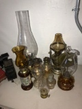 8- vintage oil lanterns