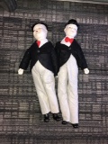Laurel & Hardy porcelain dolls 21 inch