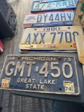 16 vintage license plates