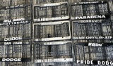 nine Dodge Chrysler license Plate rings
