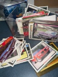 large box of car trading cards