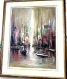 large George Petridis oil on canvas original