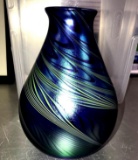 Orient & Flume Art glass 8 in vase 1981 D III