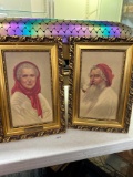 Old man of Capri, and old lady of Capri framed