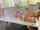 Four 1977 poster pen sets three still shrink, wrapped