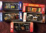 5- Action Nascar stock cars 1/64 scale Jeff Gordon-Dale Jarrett-Kerry Earnhardt-Dale Earnhardt