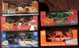 5- Action Nascar stock cars 1/64 scale Bill Elliott-Michael Waltrip-Tony Stewart-Dale