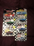 5- Racing Champions Nascar stock cars 1:64 scale Pete Hamilton- Tiny Lund-A.J Foyt-Cale