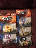 5- HotWheels racing Nascar stock cars 1/64 scale