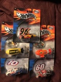 5- HotWheels racing Nascar 1/64 scale
