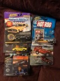5- Johnny Lightning cars 1/64 scale hot rod-Show stoppers-Dragsters