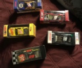5- Action Nascar 1/64 scale stock cars Dale Jarrett-Bobby Labonte-Dale Earnhardt Jr-Bill Elliott-Ron