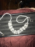 crystal glass necklace