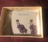 Marcasite sterling silver earrings