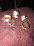 5- sterling silver rings