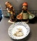 3- vintage Hummel Globel figurines/dish