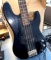 four string, silver tone, bass guitar, electric