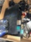 two PlayStation 2 systems, five controllers, memory cards, tables,