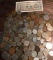 Foreign paper bill & 140 foreign coins