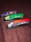 3- semi trucks Bud Ice- ODouls- Busch die cast