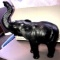medium Leather elephant 12 in x 11 in