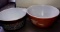 2- Pyrex Autumn Harvest & Woodland Brown
