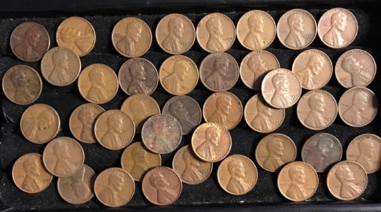 41-Assorted wheat pennies