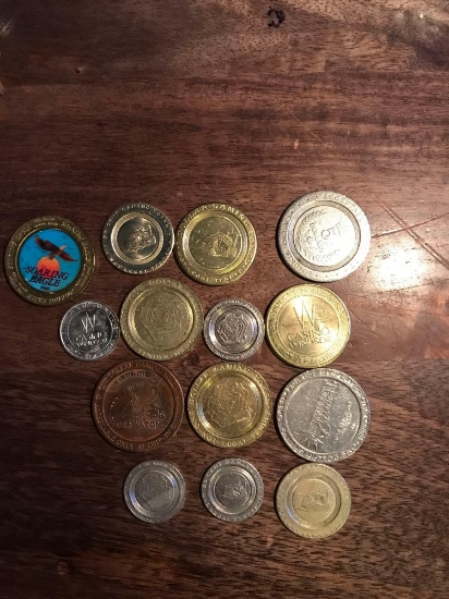 15- Vintage Casino tokens soaring eagle-Windsor-Potawatomi