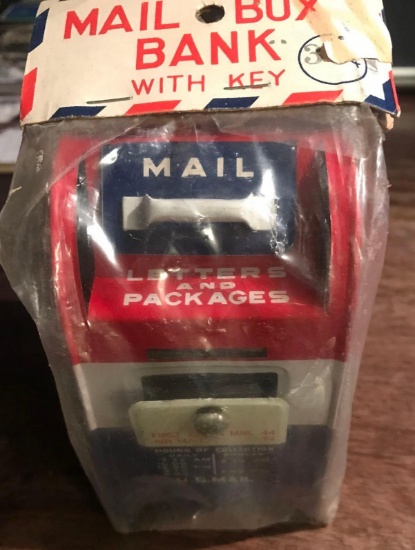 U.S. mail box bank tin made in japan