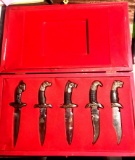 5- vintage animal head mini knives set