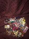 assorted costume jewelry