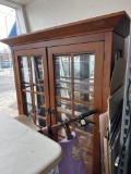 curio cabinet or hutch top. No Shelves