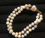 14k 2- strand Pearl bracelet 1.5 grams