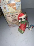 calico kittens 1995 dated hanging ornament kitten in a stocking