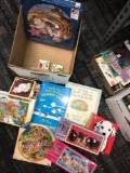 Cat puzzles and books