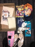 tennis Shoes size 8- socks - slippers-hats