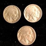 3- Buffalo nickels 1924-1936