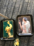 3- vintage Coca-Cola trays