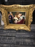 Antique gold frame religious picture 21 in x 19 in