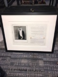 Framed picture Abdulla IBN Abdul Aziz a letter of peace 30 in x 21 in