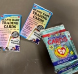 eight beanie baby trading card wax packs