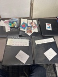 five binders miscellaneous trading cards