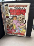 five. Dan Simpson's bizarre heroes comic books.