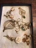 Gold filled brooches/earrings