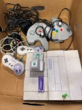 Super Nintendo game system for controllers, a rumble pack wires power supply 13 different game